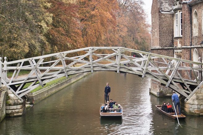 punting on the Cam in autumn