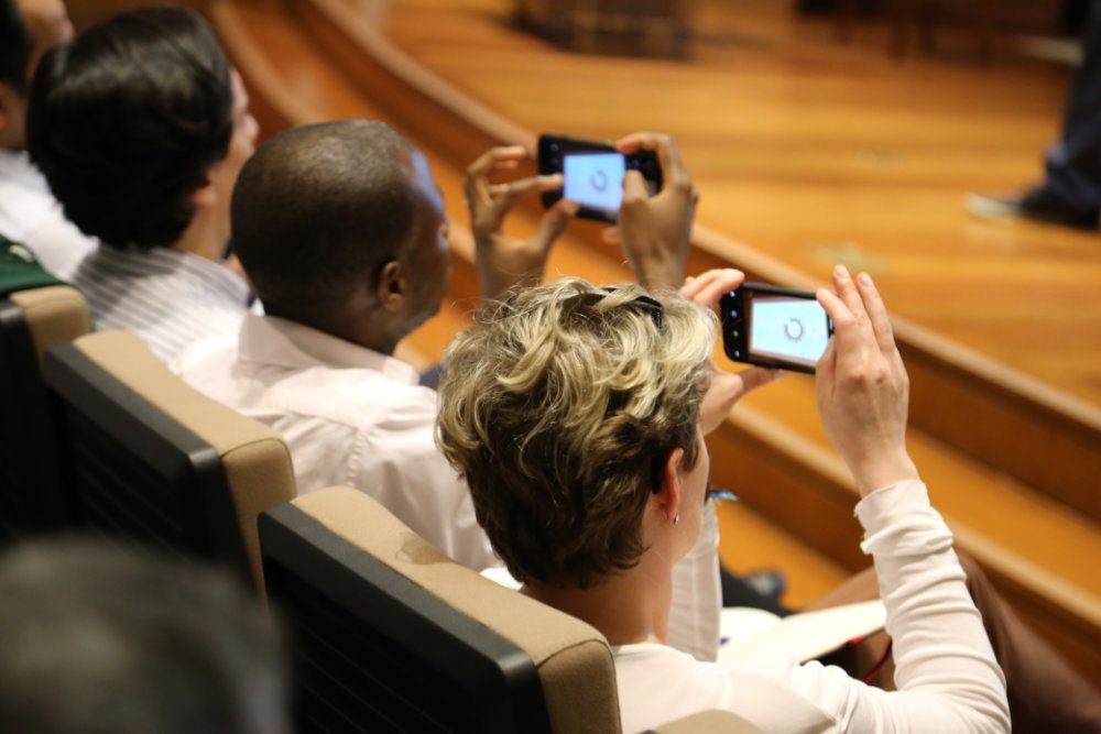 Cambridge Executive MBA participants during a lecture on the International Business Study Trip